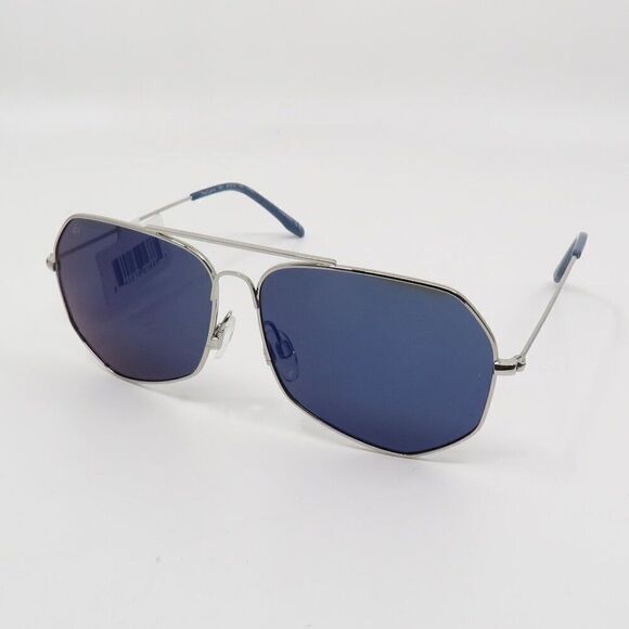 Prive Revaux Sunglasses Polarized New The Cuervo Silver/Blue Pilot - Picture 3 of 7